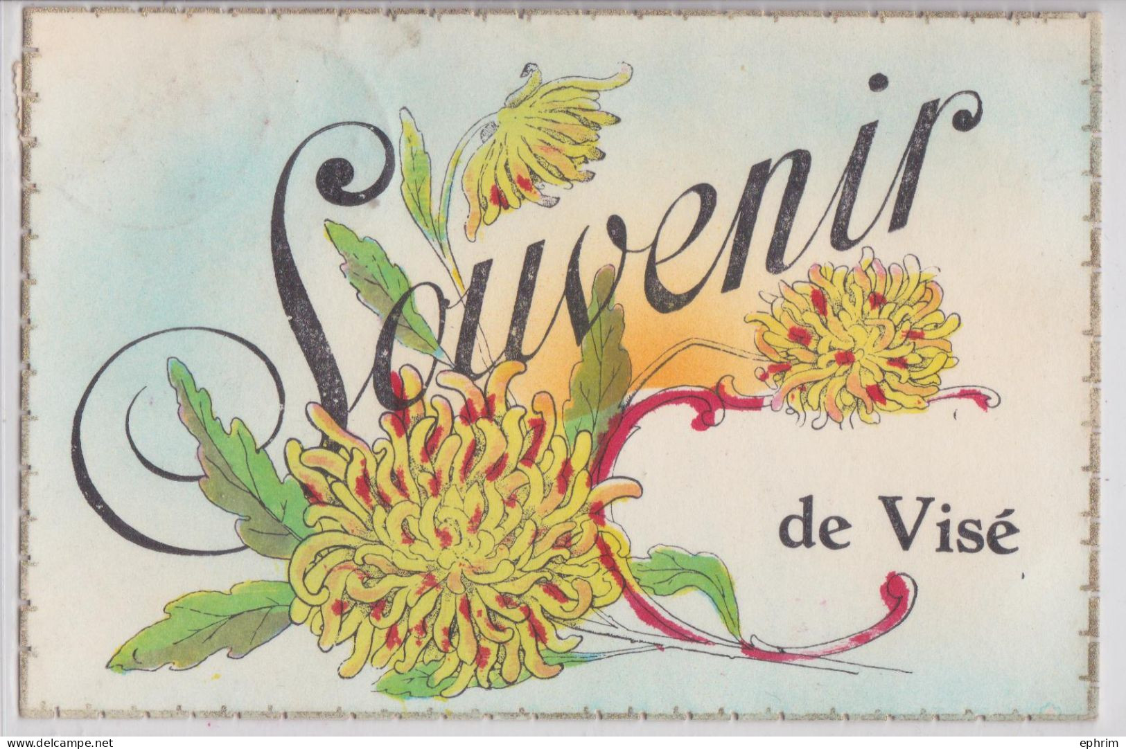 Souvenir de Visé Belgique Liège Cachet Postal Dalhem