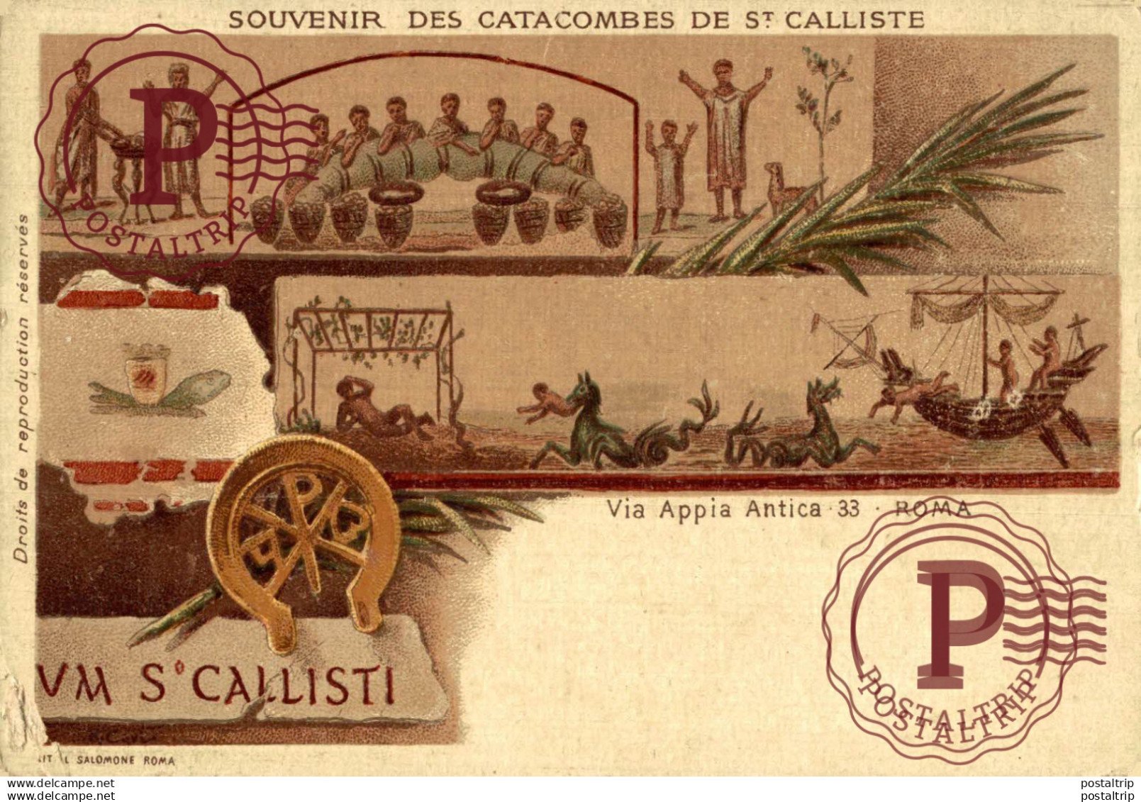 SOUVENIR DES CATACOMBES DE ST CALLISTE. ROMA.