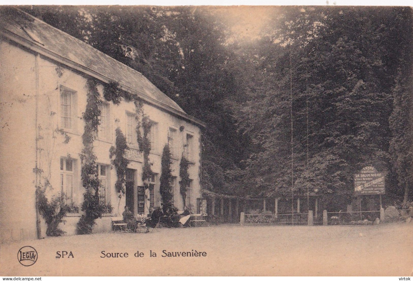 SPA  (  carte ecrit avec timbre )