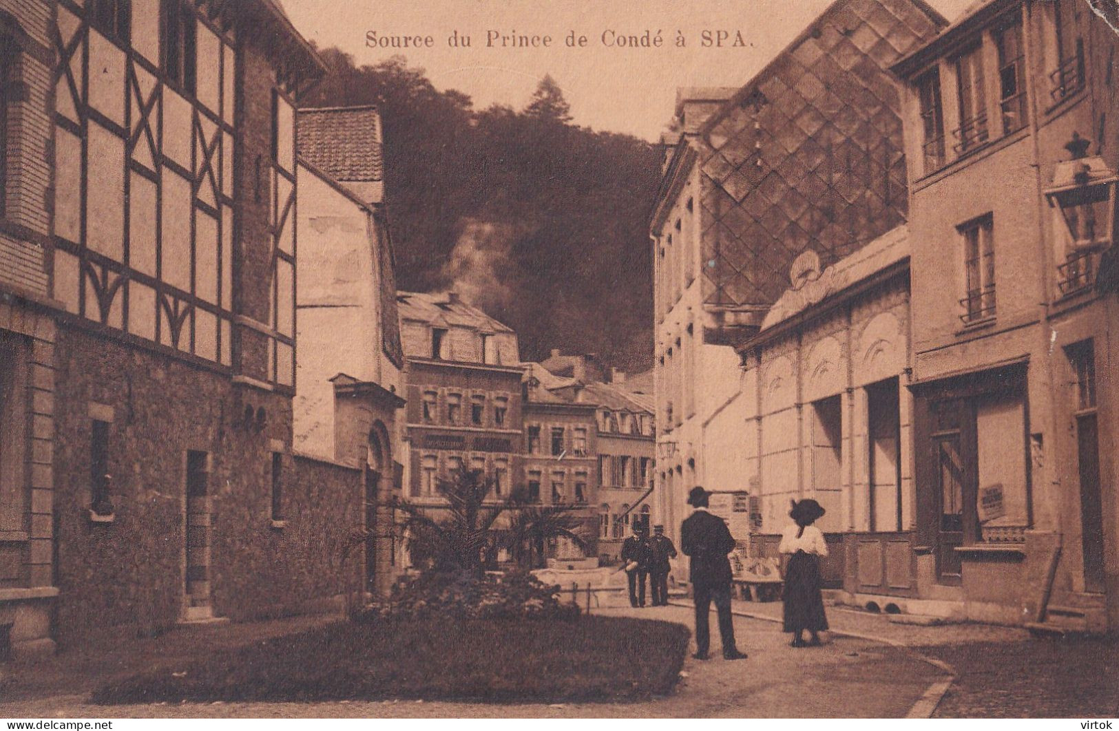 SPA  (  carte ecrit avec timbre )