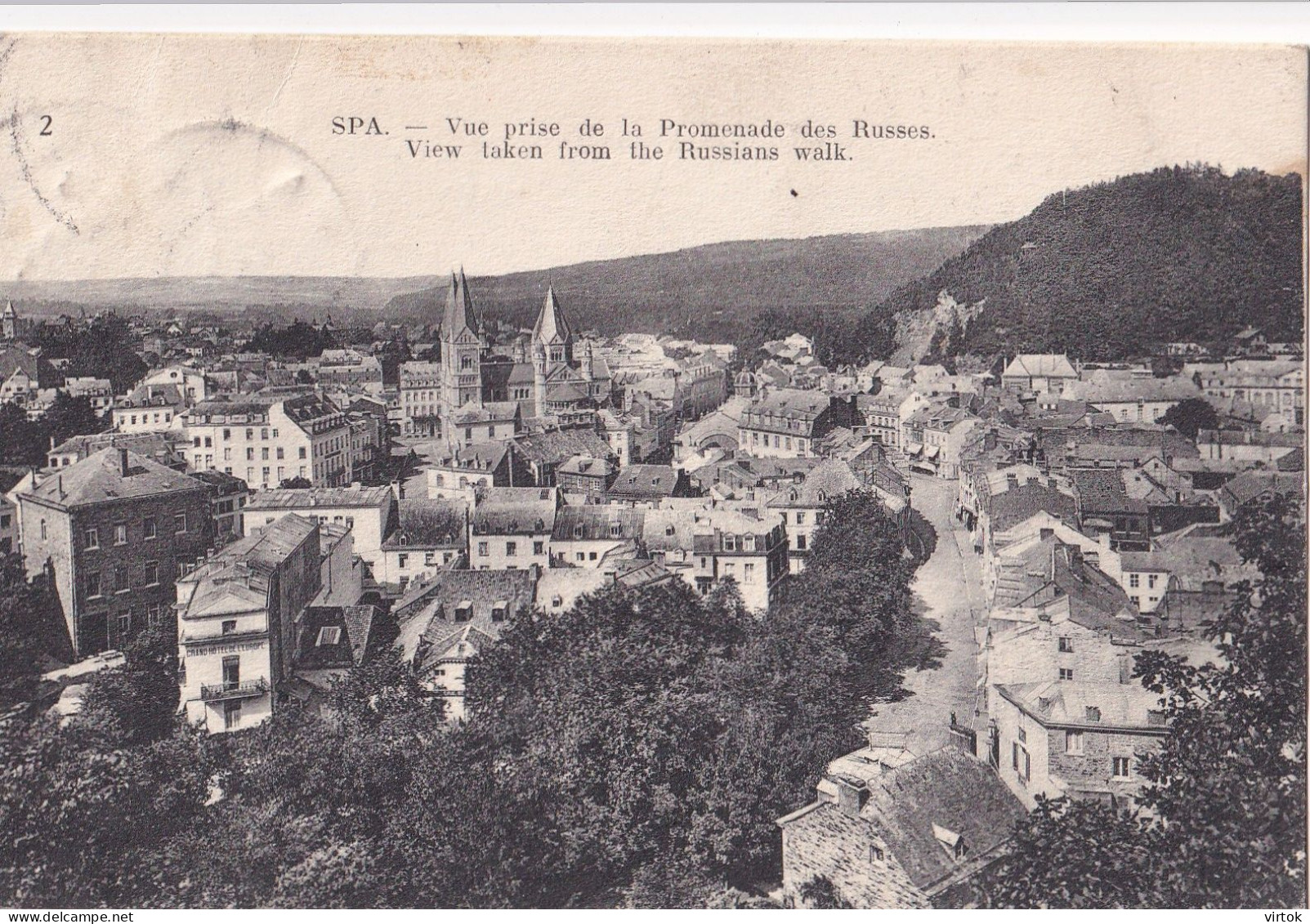 SPA  (  carte ecrit avec timbre )