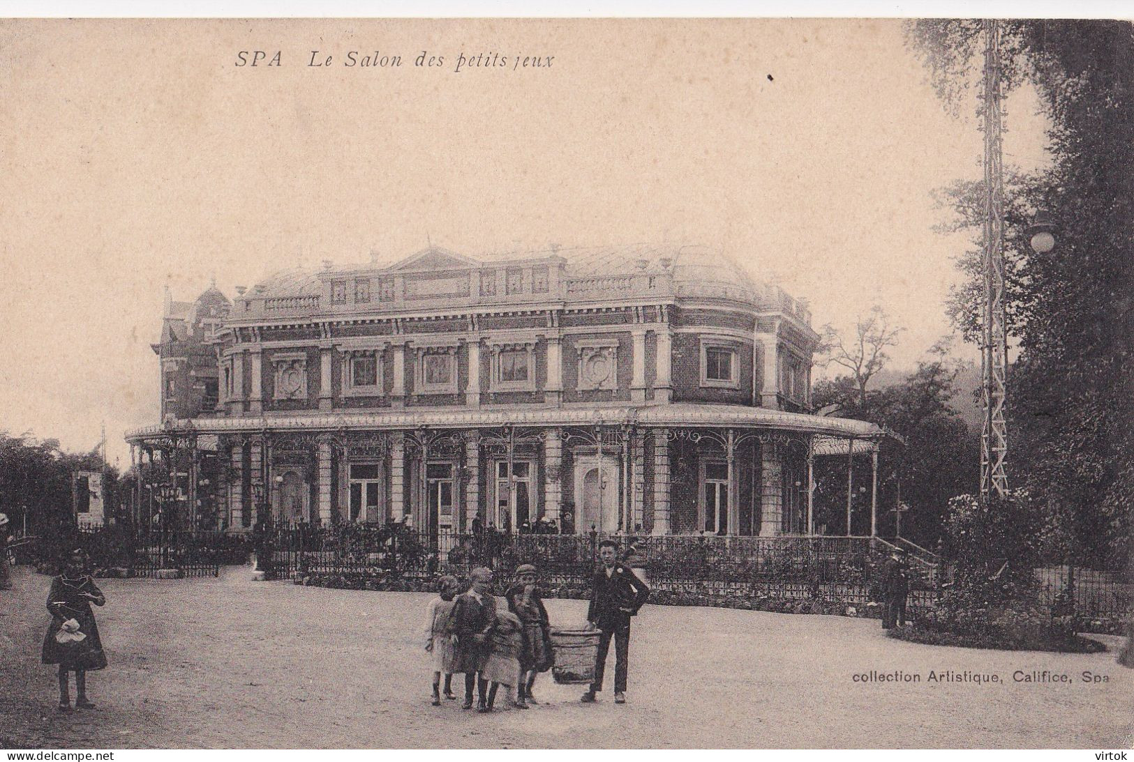 SPA  (  carte ecrit avec timbre )