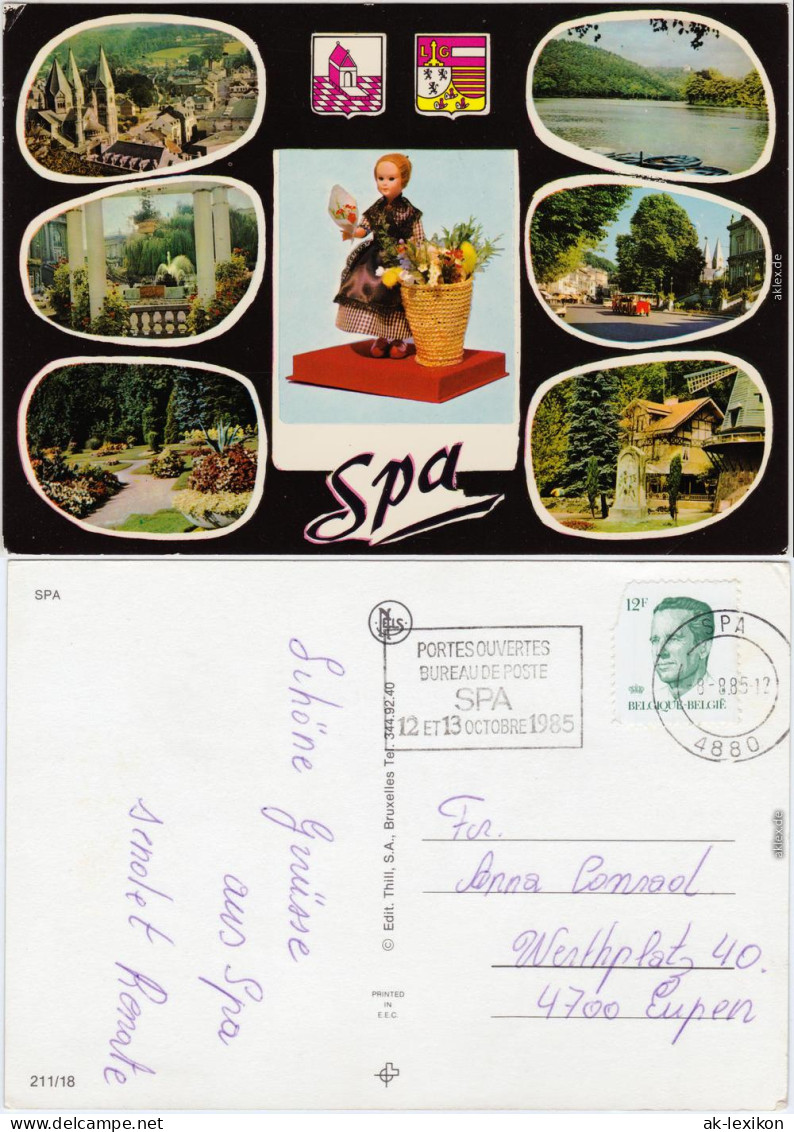 Spa (Stadt) Spa (kêr) (Spå  Spâ) Mehrbild mit Puppe 1985