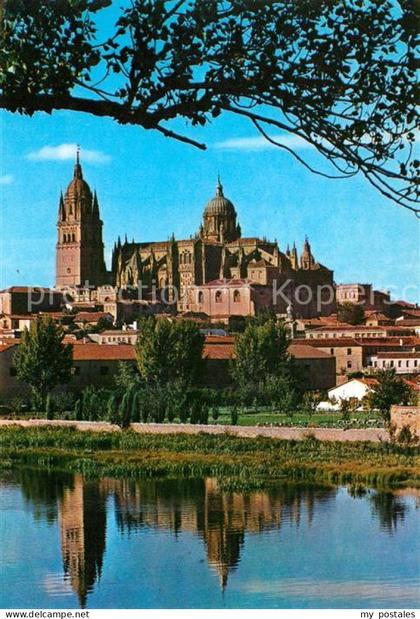 Salamanca Castilla y Leon Cathedrale y rio Tormes