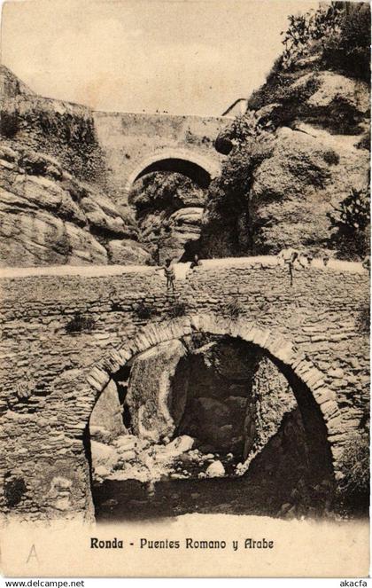 CPA SPAIN RONDA Puentes Romano y Arabe (744235)