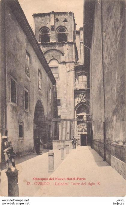 POSTAL    OVIEDO  -ASTURIAS  -CATEDRAL-TORRE DEL SIGLO IX