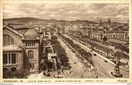 CPA Barcelona Salo de Fermin Galan Avenuo F Galan