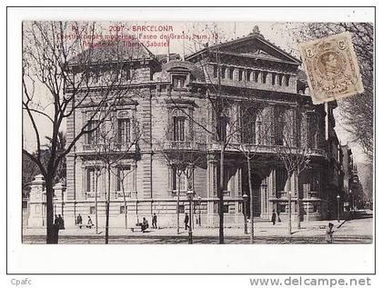 Espagne - Barcelona - Construcciones modernas, faseo de Gracia, num13 , Arquitecto Tiberio Sabater