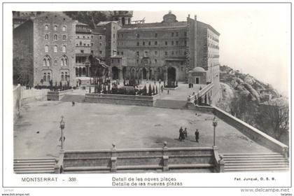 POSTAL   338 .-  MONTSERRAT  -BARCELONA-  DETALLE DE LAS NUEVAS PLAZAS  (FOTO JUNQUÉ O.S.B.)
