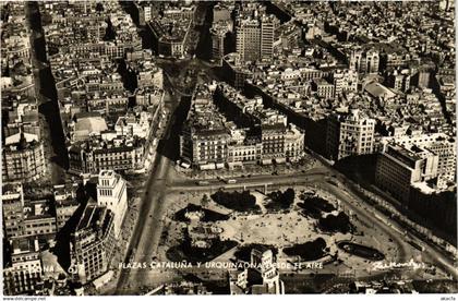 CPA SPAIN Plazas Cataluna y Urquinaona desde el Aire (744442)