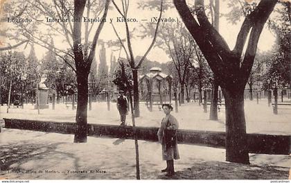 España - LOGROÑO (La Rioja) Interior del Espolon y Kiosco - Ed. Libreria Hijos de Merino - Foto A. Muro