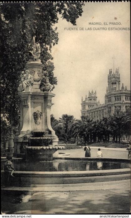 CPA Madrid, El Prado, Fuente de las Cuatro Estaciones