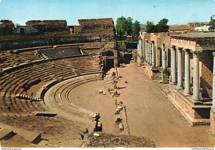 [-5%] ESPAGNE - Mérida - Vue générale de lamphithéâtre romain - Colorisé - Carte postale