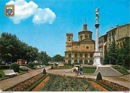 Espagne - Espana - Navarra - Pamplona - Monumento a la Inmaculada y Parroquia de San Lorenzo - Monument a l'Inmaculée et