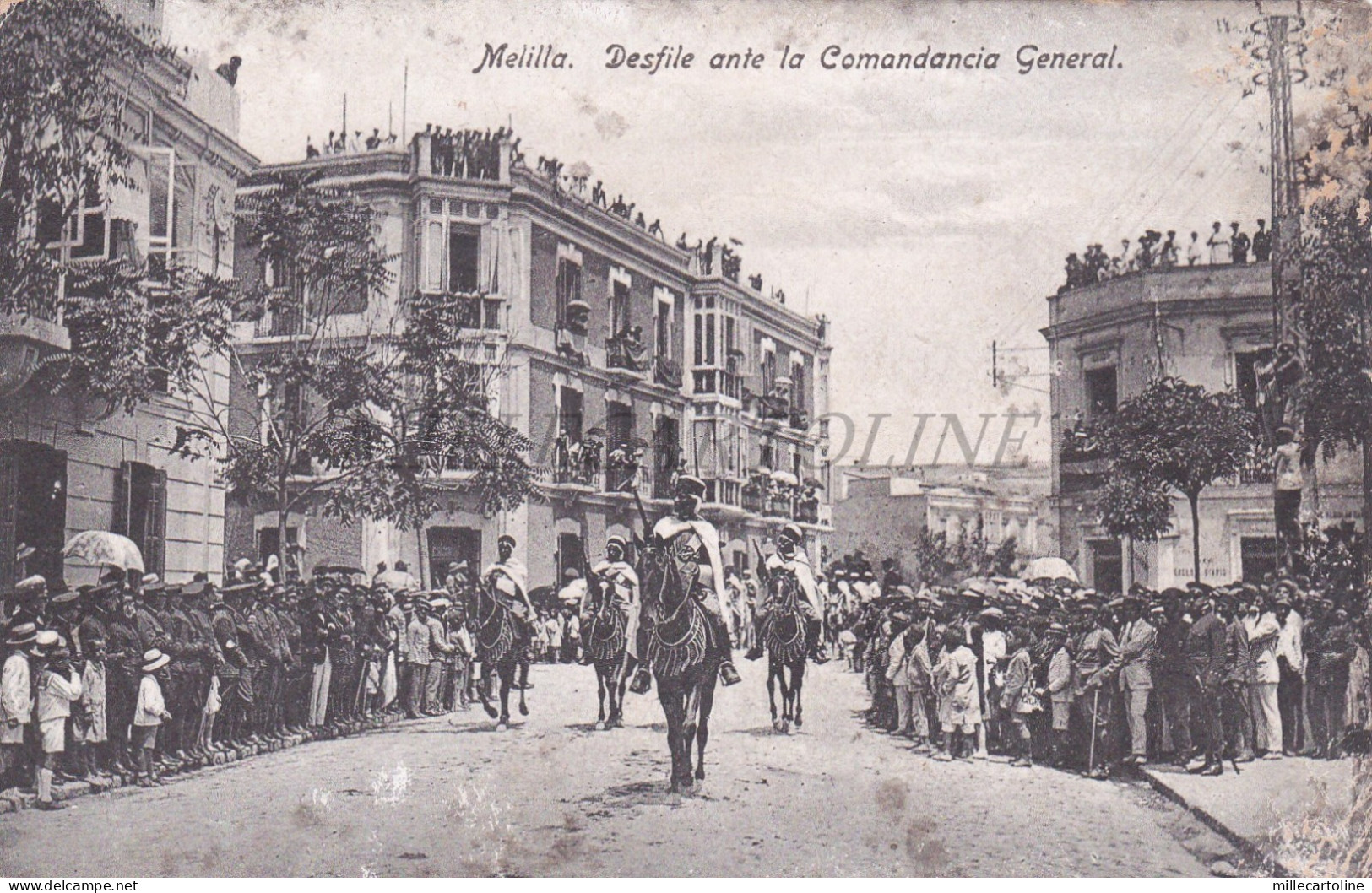 SPAIN - Melilla, Desfile ante la Comandancia General, Postcard