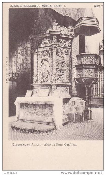 CATEDRAL DE AVILA / ALTAR DE SANTA CATALINA  / NO DIVIDIDO