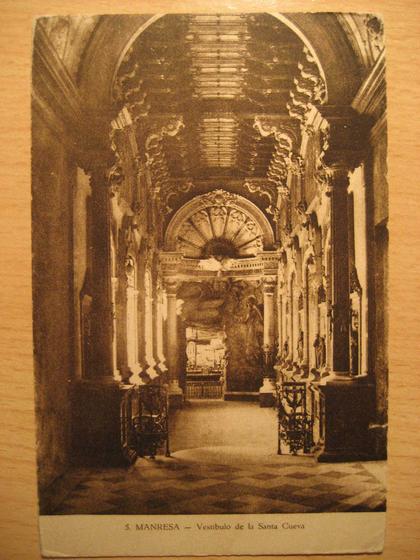 MANRESA vestibulo de la santa cueva de San Ignacio gruta cave grotte tarjeta postal post card postcard