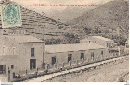 POSTAL    PORT BOU  -GERONA  -CUADRAS MODERNAS PARA EL DESCANSO DE GANADOS