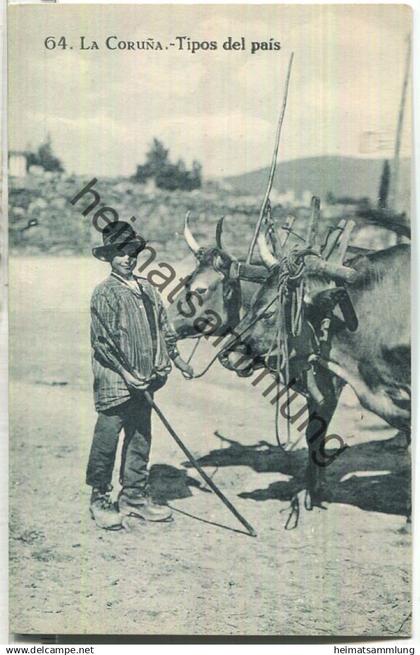 La Coruna - Tipos del pais - Edit. Grafos Madrid