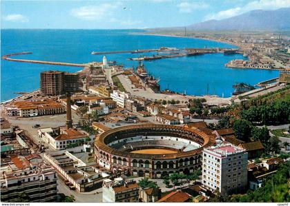 CPM Malaga Plaza de Taureaux et Port