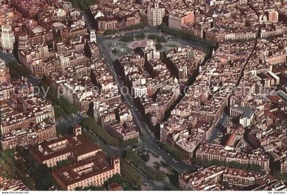Barcelona Cataluna Fliegeraufnahme Plaza Universidad Cataluna