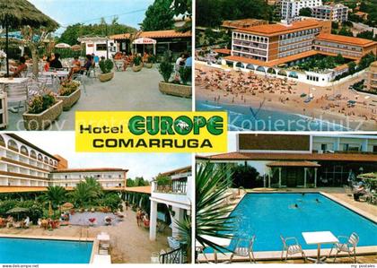 Comarruga Hotel Europe Fliegeraufnahme Swimmingpool
