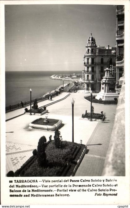CPA Tarragona Vista parcial del pasco Calvo Soleloy Balcin del