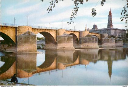 CPM Zaragoza pont de pierre sur l'ebre