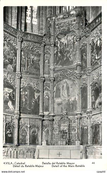 CPM Avila Catedral Detail du Retable Majeur Detalle del Retablo Mayor Manipel Rtro