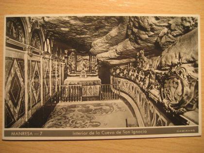 MANRESA interior de la cueva de San Ignacio gruta cave grotte Gamisans tarjeta postal post card postcard