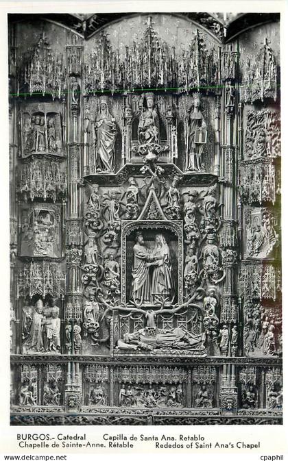 CPA Burgos Catedral Capilla de Santa Ana Retablo