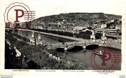 GUIPUZCOA. SAN SEBASTIAN. RIO URUMEA Y PUENTES.