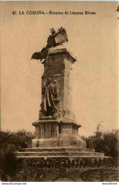 La Coruna - Estatua de Linares Rivas