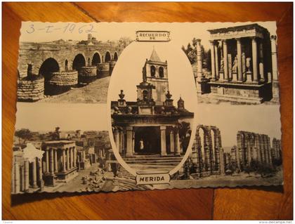 MERIDA recuerdo archaeology archeology BADAJOZ Extremadura post card SPAIN