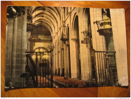 ORENSE Catedral nave central Galicia post card SPAIN