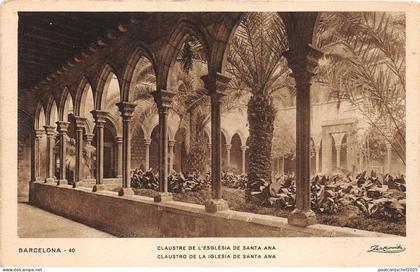 B93412 barcelona claustre de l esglesia de santa ana  spain