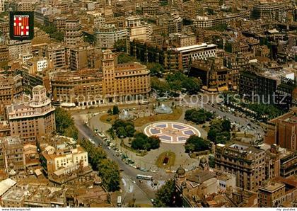 Barcelona Cataluna Fliegeraufnahme Plaza Cataluna