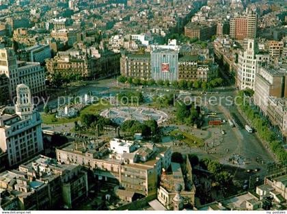 Barcelona Cataluna Placa de Cataluna Fliegeraufnahme