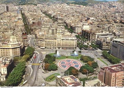 Barcelona Cataluna Plaza de Cataluna Fliegeraufnahme