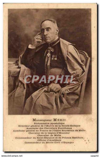 CPA Espagne Spain Espana Monseigneur Merio Protonotaire apostolique Commandeur du merite en Espagne