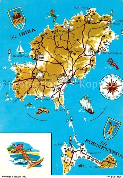 Formentera Panoramakarte Ibiza