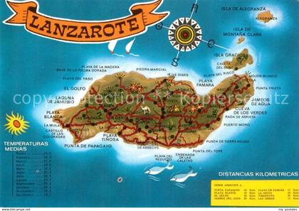 Lanzarote Kanarische Inseln Lageplan
