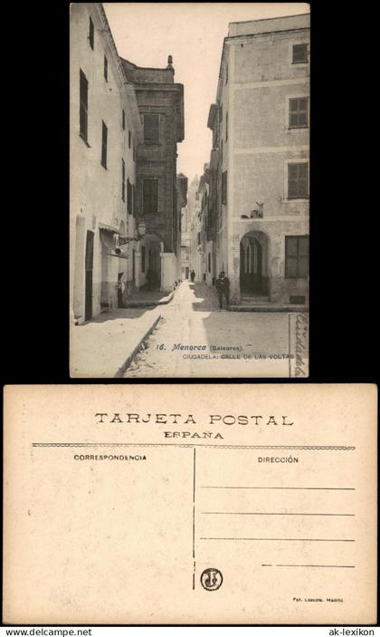 Menorca (Allgemein) Menorca Baleares CIUDADELA CALLE DE LAS VOLTAS 1910