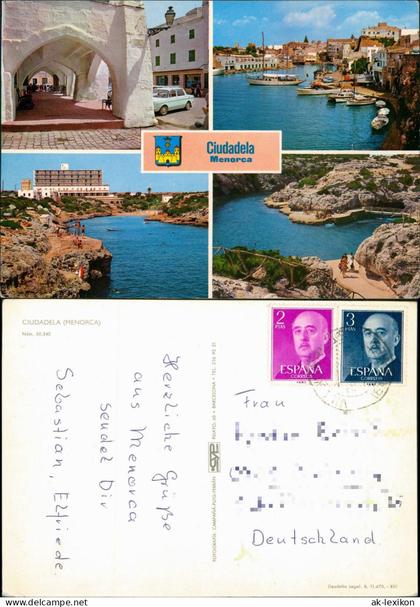 Postale Menorca (Allgemein) Mehrbildkarte Ciudadela, Menorca 1970