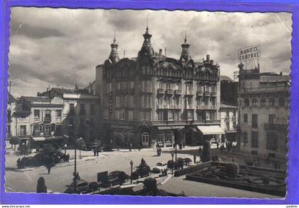Carte postale Espagne Albacete place du Chef et Grand Hôtel banque Centrale  très beau plan