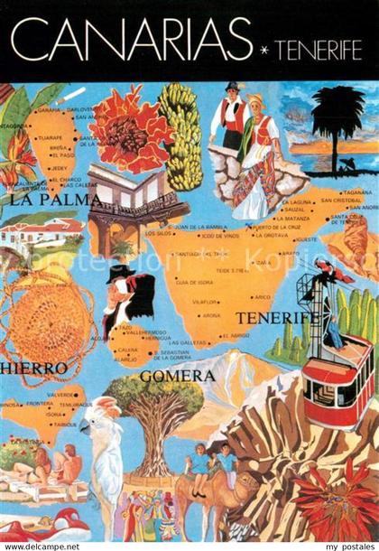 Islas Canarias Landkarte Kuenstlerkarte