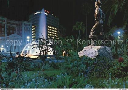 Malaga Andalucia Fuente de la Marina Hotel Malaga Palacio de noche