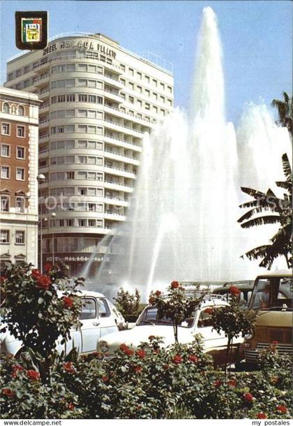 Malaga Andalucia Fuente de la Marina y Hotel Malaga Plalacio