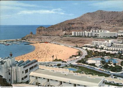 Puerto Rico Gran Canaria Vista parcial Puerto Playa Strand Hafen