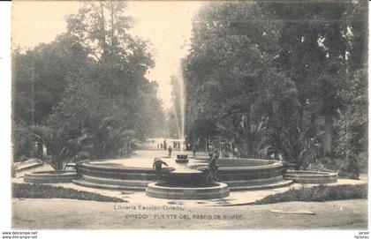 POSTAL  - OVIEDO  -ASTURIAS  - FUENTE DEL PASEO DE BOMBÉ